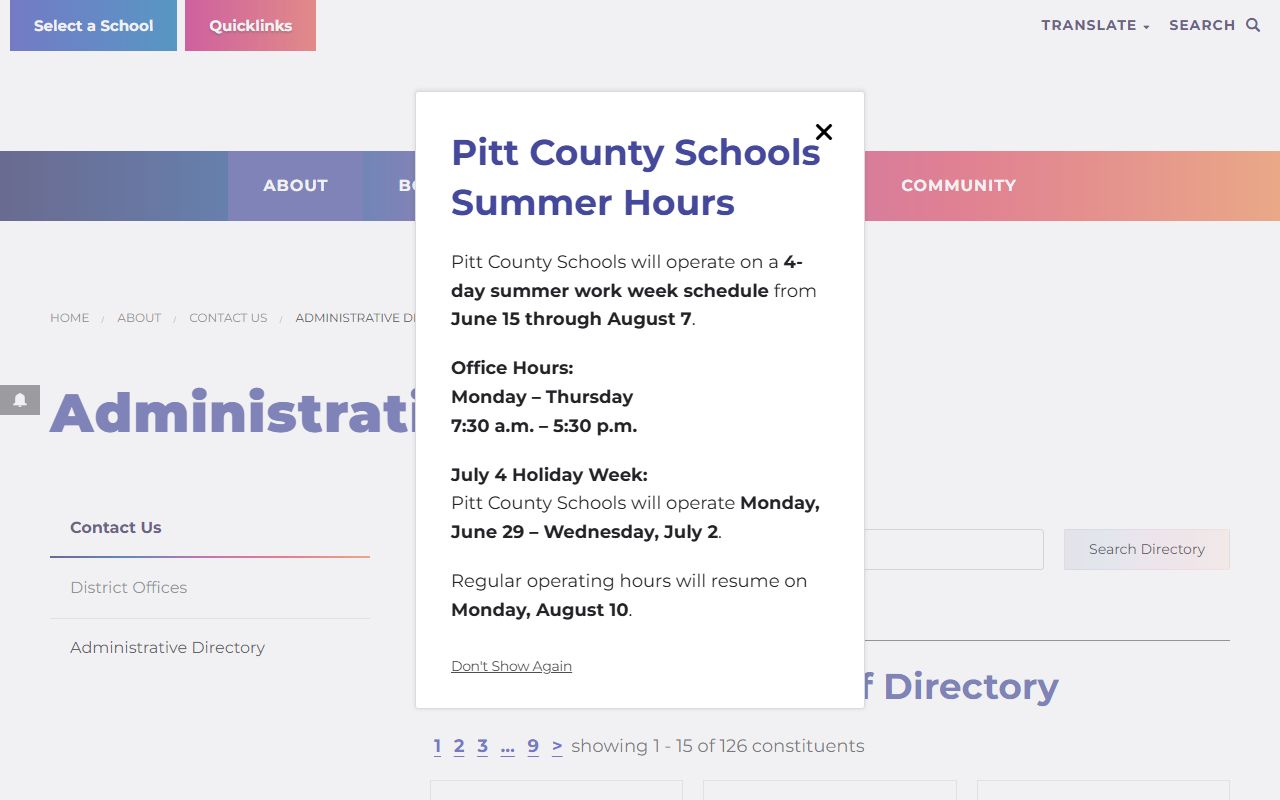 Greenville phone directory Pitt County Schools directory